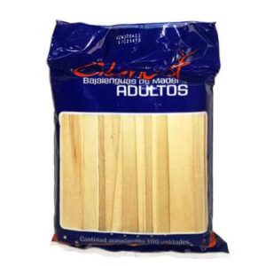 BAJALENGUA DE MADERA ADULTO X100U 11-24