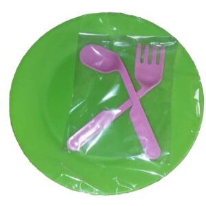 SET PLATO + CUBIERTOS PLASTICO BB 01/25